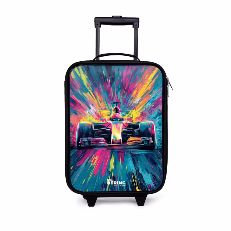 Children's suitcase - Race car - Explosion - Colorful - Abstract — 1
