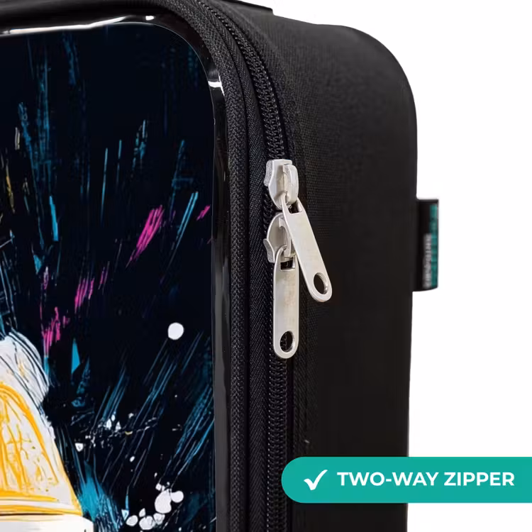 Children's suitcase - Racing helmet - Paint splashes - Brush strokes - Racing fashion — 5