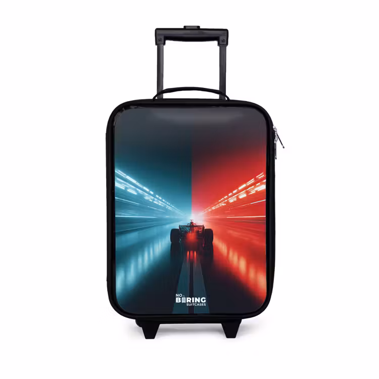 Children's suitcase - Track - Race car - Neon - Red — 1
