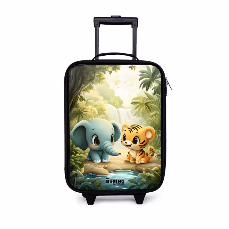 Children's suitcase - Elephant - Tiger - Forest - Jungle — 1