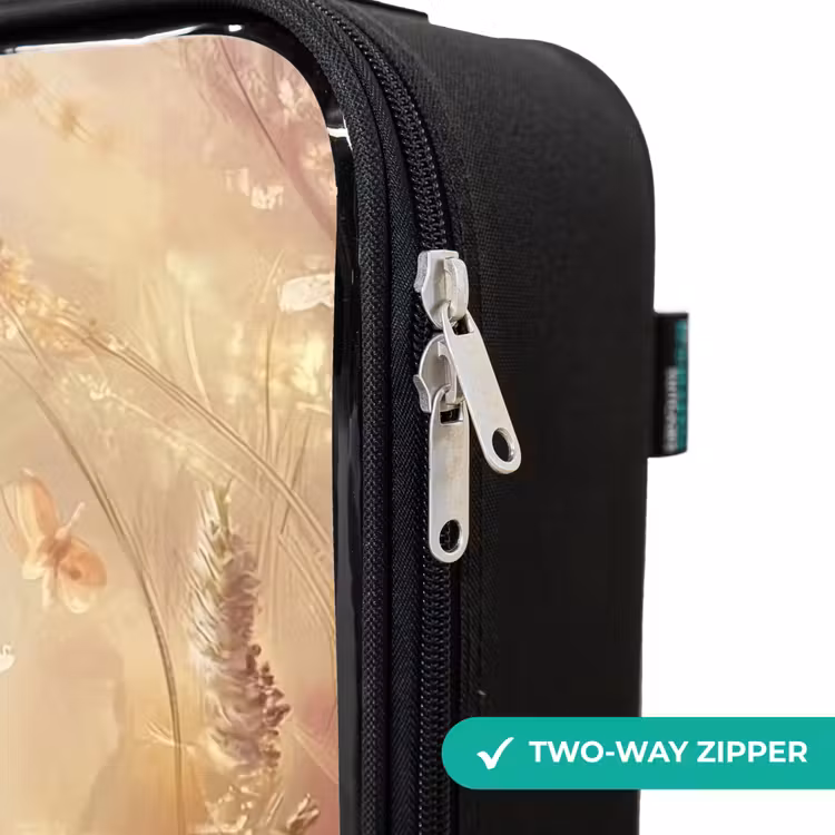 Children's suitcase - Flowers - Brown - Bunny - Butterfly — 5