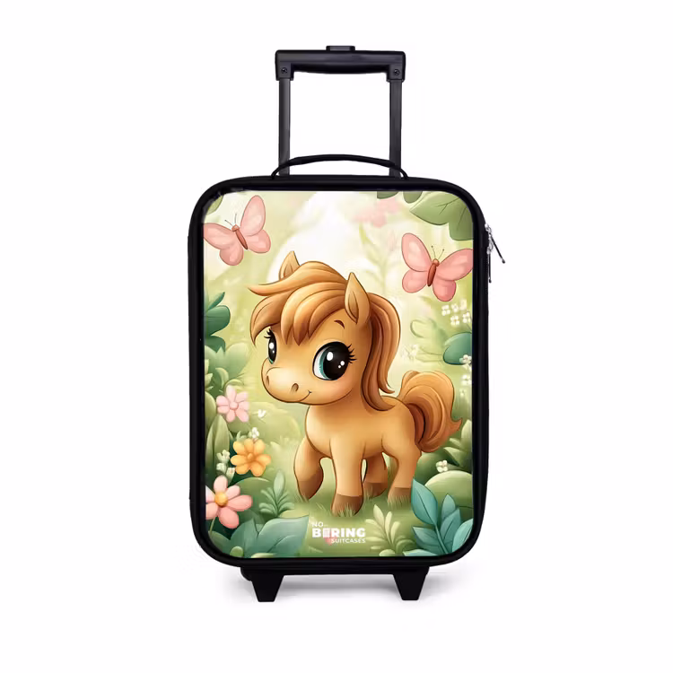 Children's suitcase - Horse - Flowers - Butterflies — 1