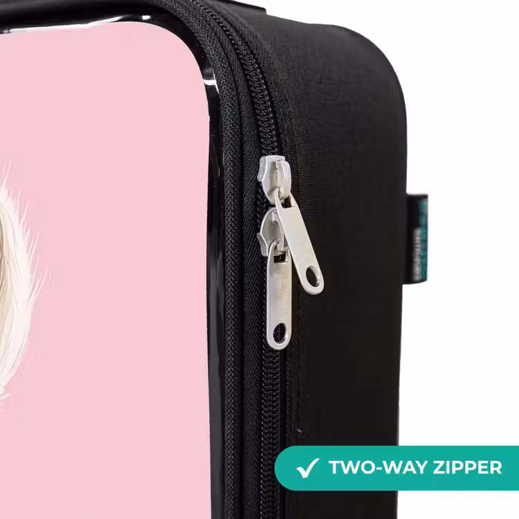 Children's suitcase - Llama - White - Sunglasses - Eyelashes — 5