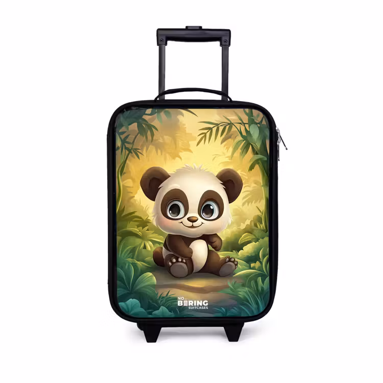 Children's suitcase - Panda - Bamboo Forest - Green — 1