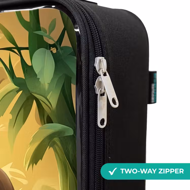 Children's suitcase - Panda - Bamboo Forest - Green — 5