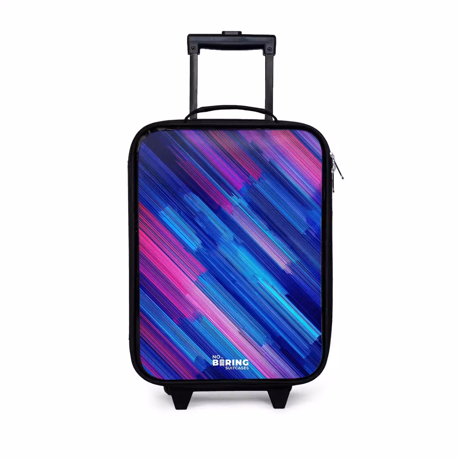 Children's suitcase - Neon - Stripes - Abstract - Blue - Pink — 1