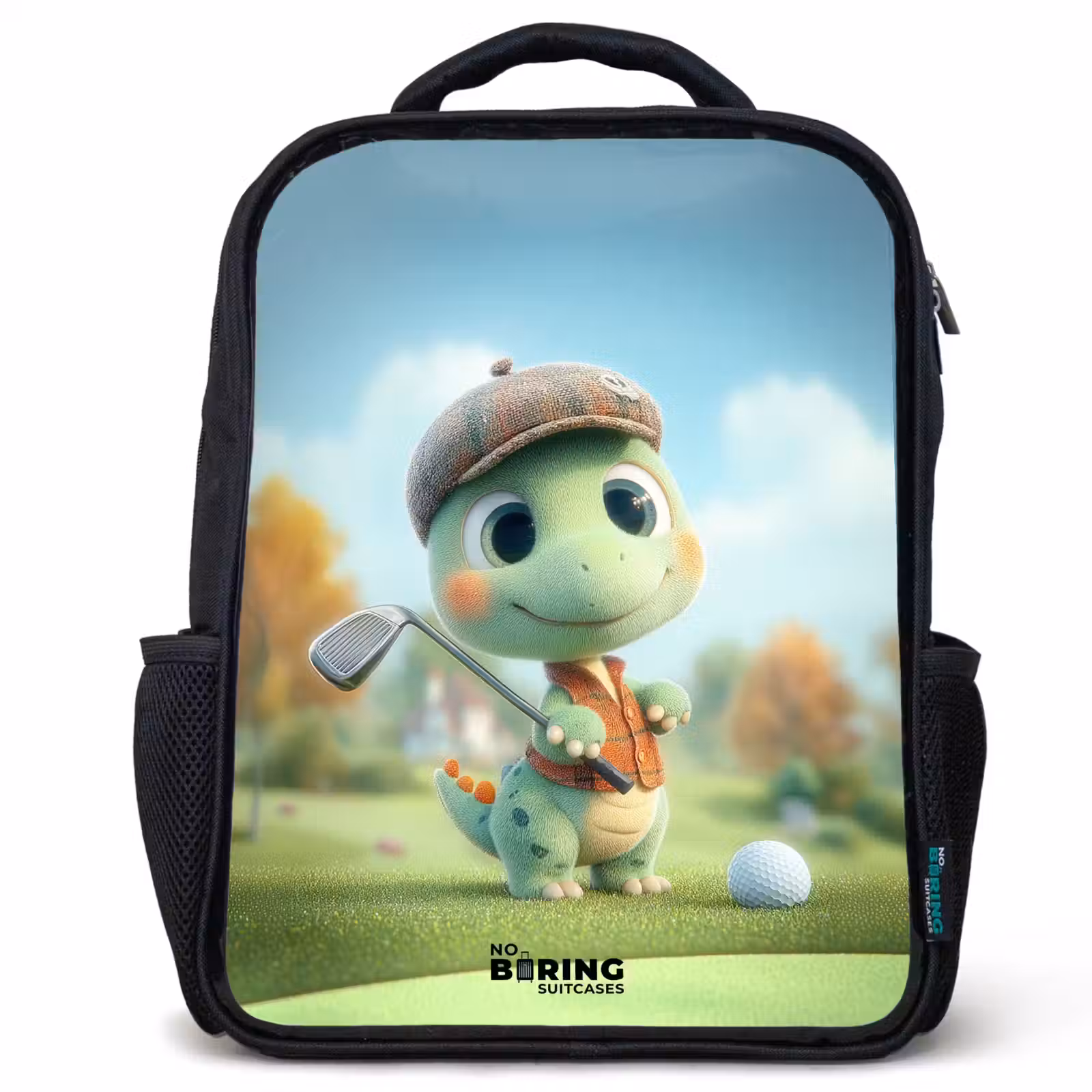 Kids backpack - Black - Golf - Dino - Green — 1