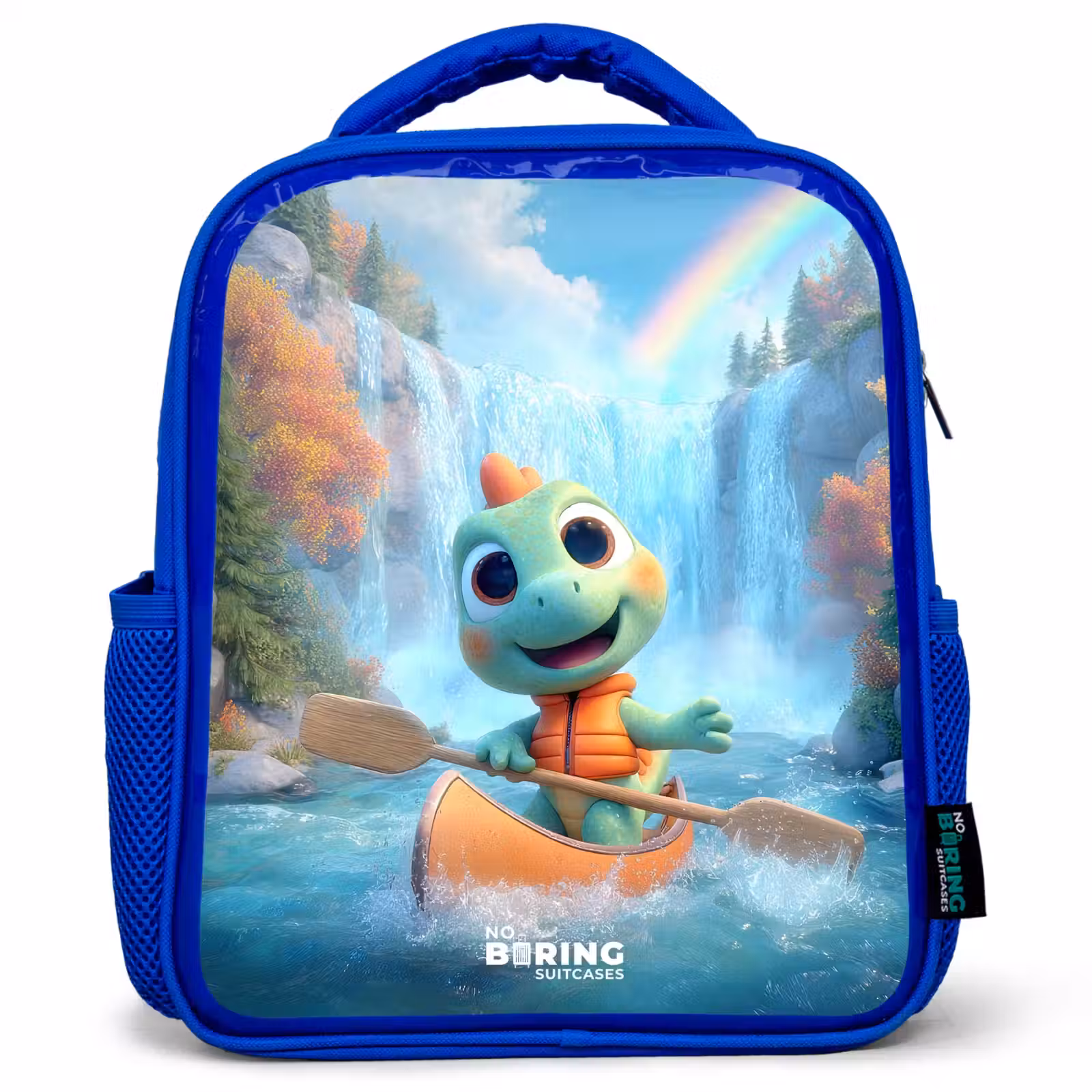 Kids backpack - Blue - Dino - Nature - Waterfall — 1