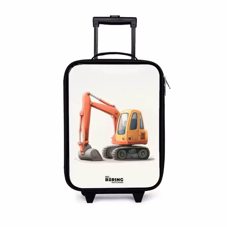 Children's suitcase - Excavator - Signed - Orange — 1