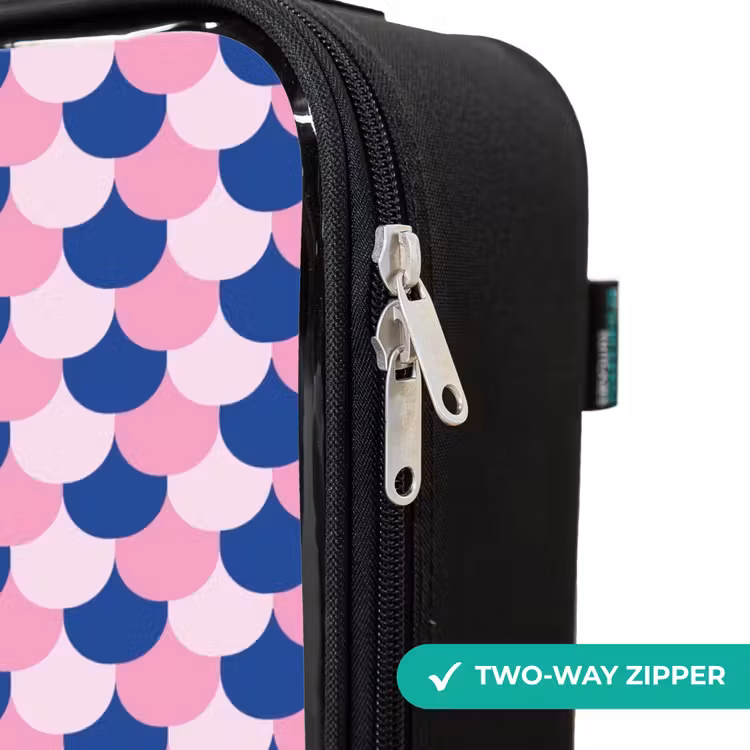 Children's suitcase - Scales - Pattern - Blue - Pink — 5