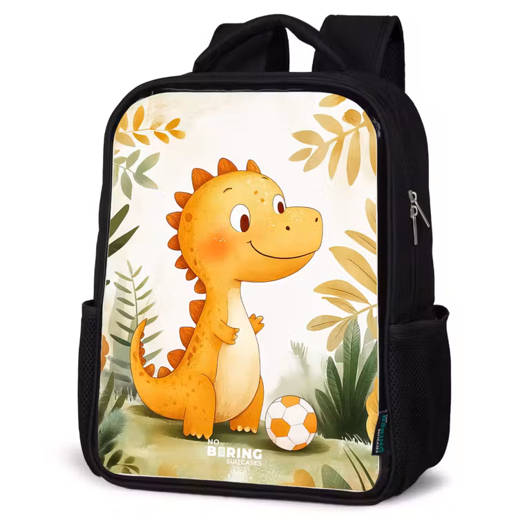 Kids backpack - Black - Dino - Football - Orange — 4