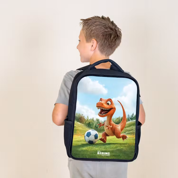 Kids backpack - Black - Soccer - Dino - Sports — 2