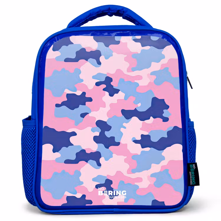 Kids backpack - Blue - Camouflage - Pink - Blue — 1