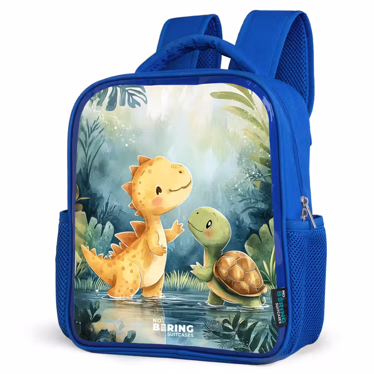 Kids backpack - Blue - Dino - Turtle - Jungle — 3