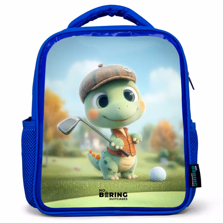Kids backpack - Blue - Golf - Dino - Green — 1