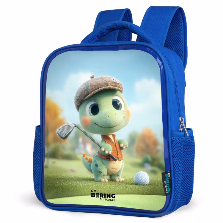 Kids backpack - Blue - Golf - Dino - Green — 3