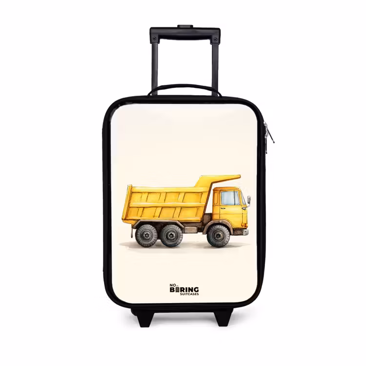 Children's suitcase - Dump truck - Signed - Yellow — 1