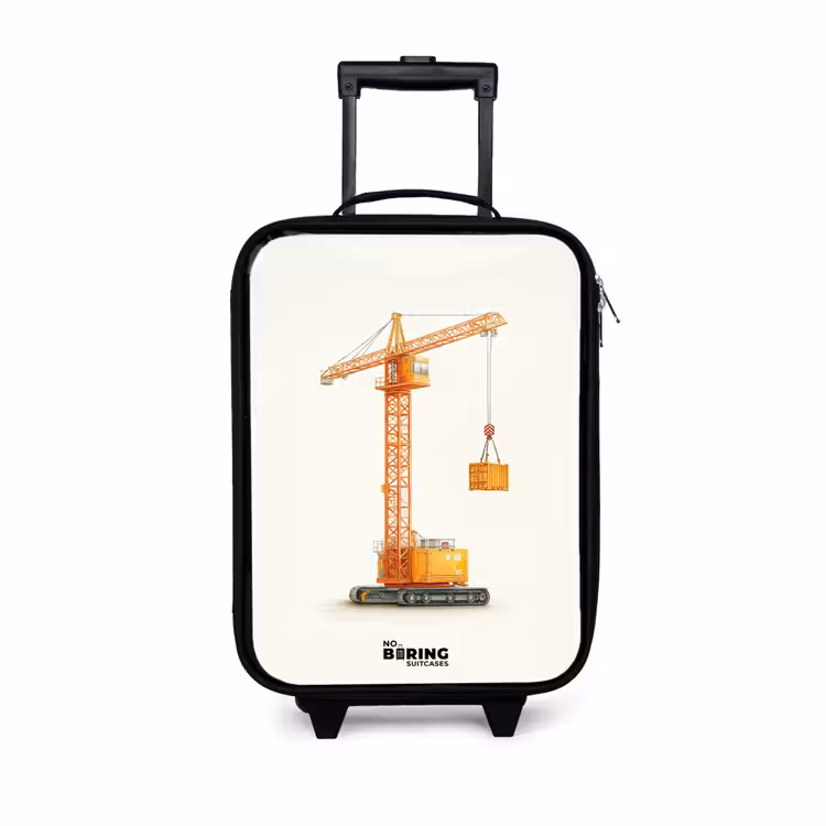 Children's suitcase - Tower Crane - Signed - Orange — 1