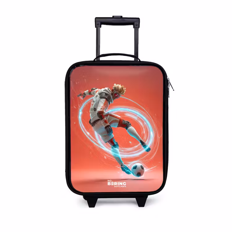 Children's suitcase - Soccer - Boy - Red - Light Circle — 1