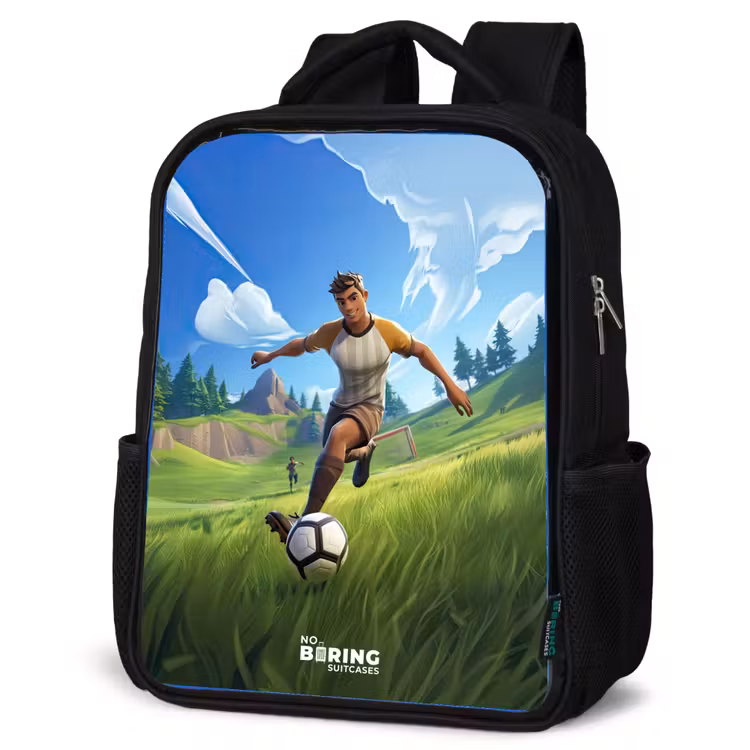 Kids backpack - Black - Soccer - Boy - Goal - Soccer jersey — 4