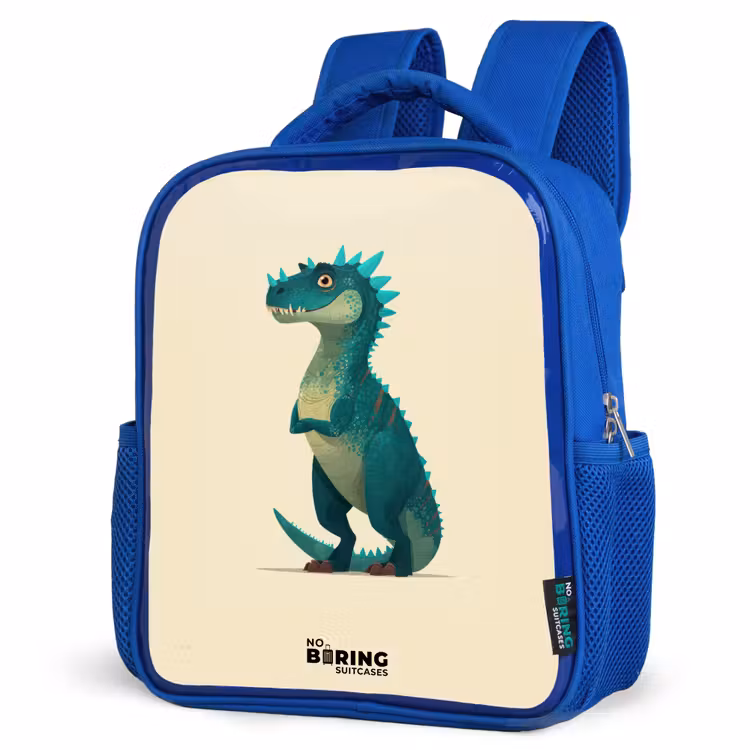 Kids backpack - Blue - Dino - Animal - Blue - Green — 3