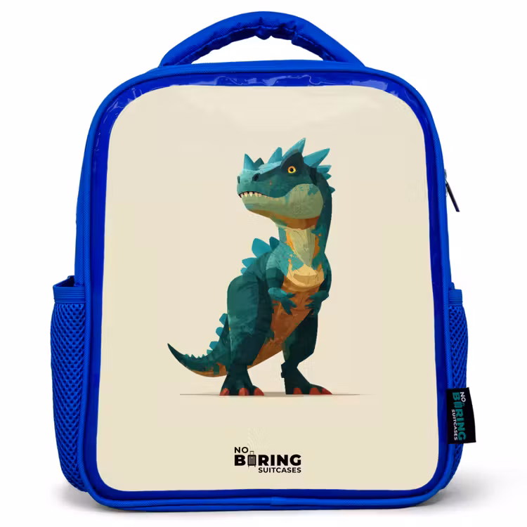 Kids backpack - Blue - Dino - Animal - Green — 1