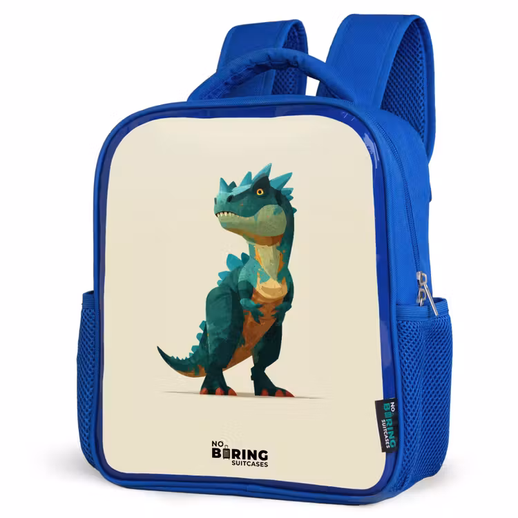 Kids backpack - Blue - Dino - Animal - Green — 3