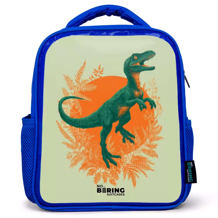 Kids backpack - Blue - Dino - Nature - Green — 1