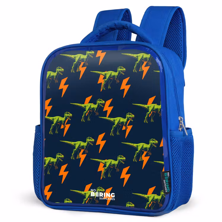 Kids backpack - Blue - Dinos - Lightning - Animals - Blue — 3
