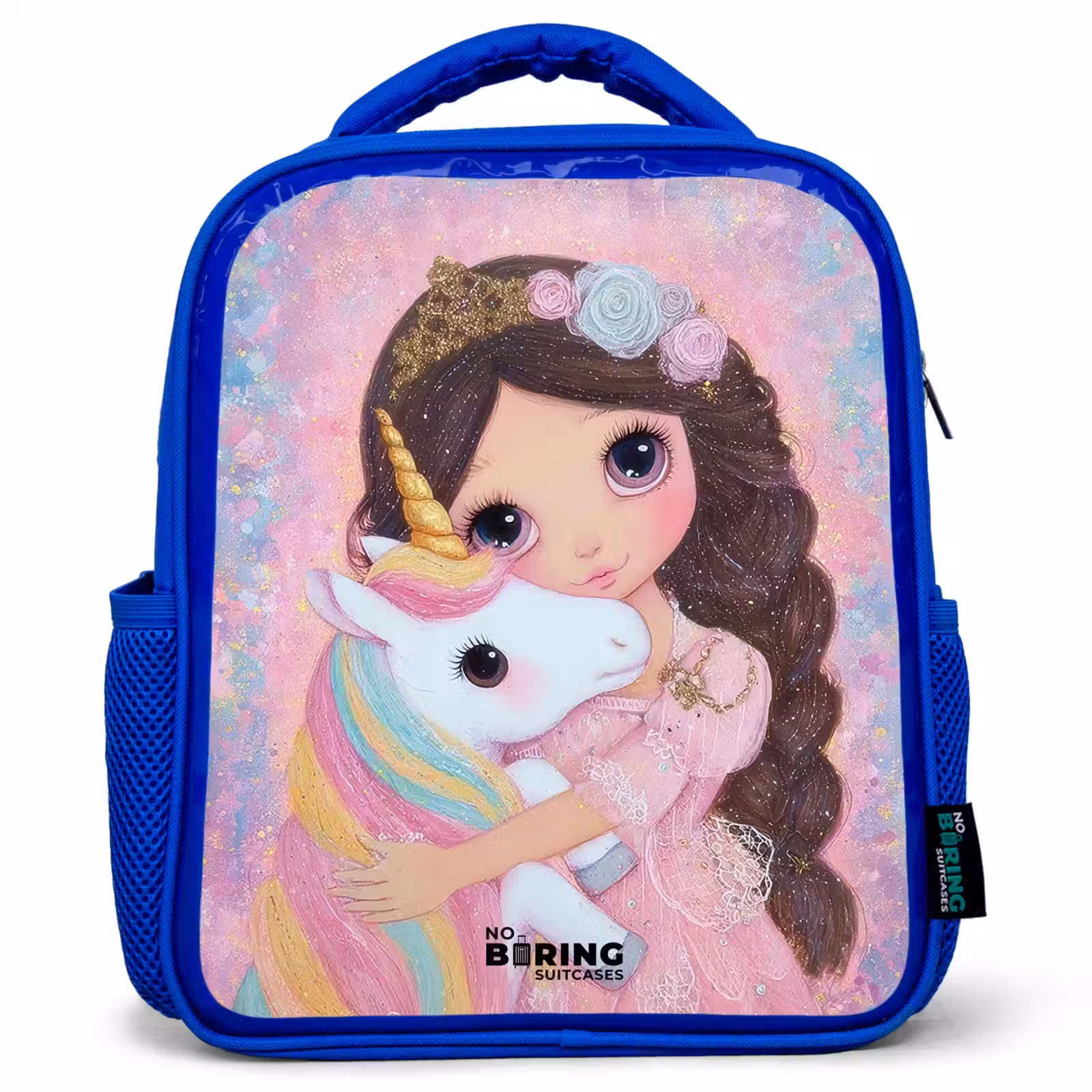 Kids backpack - Blue - Girl - Unicorn - Glitter — 1