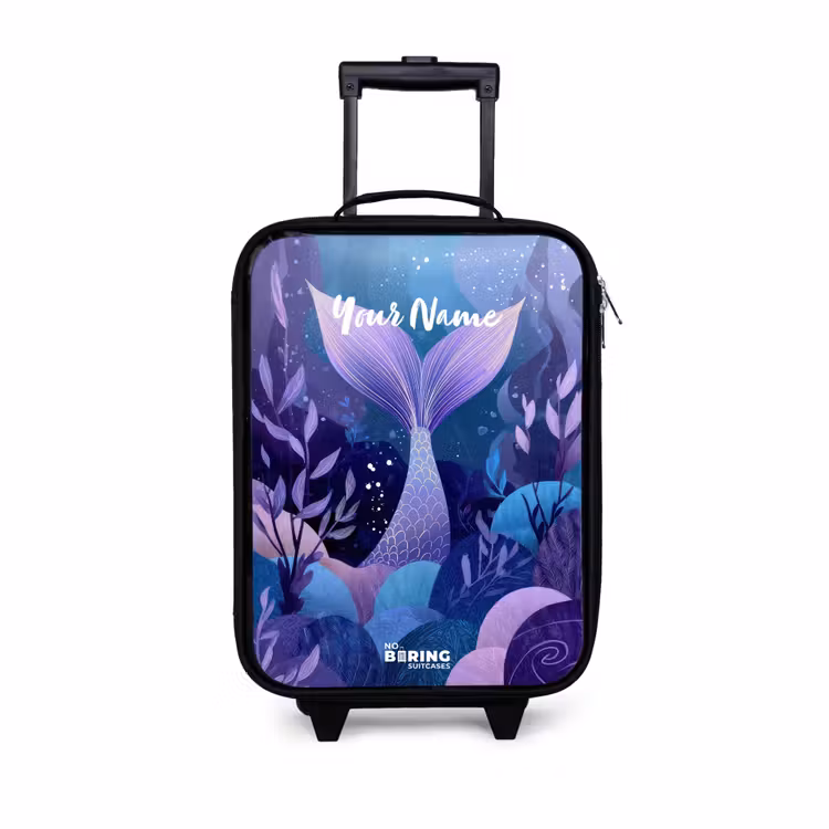 Children's suitcase - Mermaid - Underwater - Purple - Blue — 1