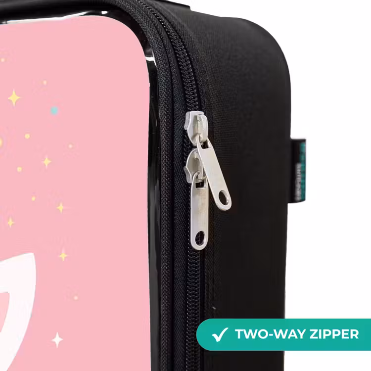 Children's suitcase - Unicorn - Flowers - Pink — 5