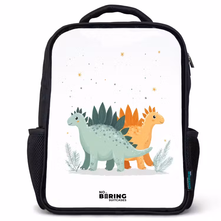Kids backpack - Black - Dinos - Animals - Stars — 1
