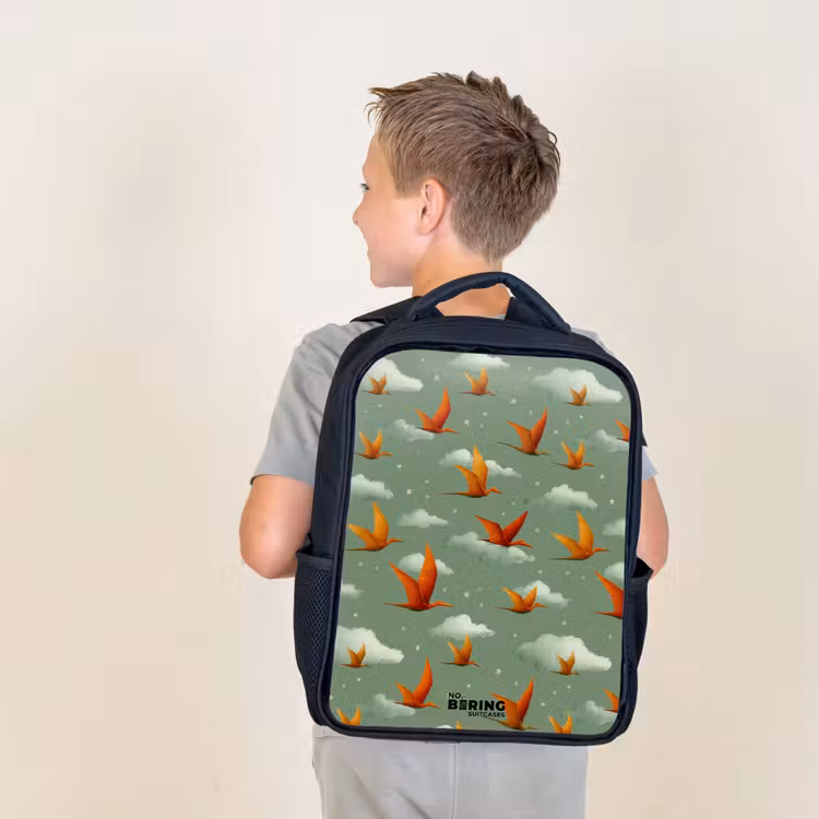 Kids backpack - Black - Pattern - Dino - Pterosaurs — 2