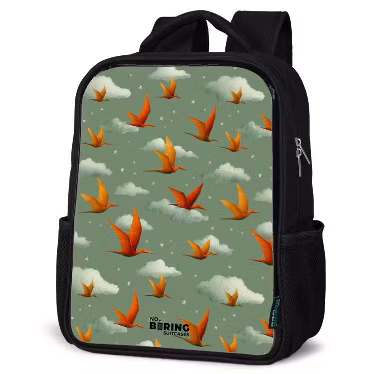 Kids backpack - Black - Pattern - Dino - Pterosaurs — 4