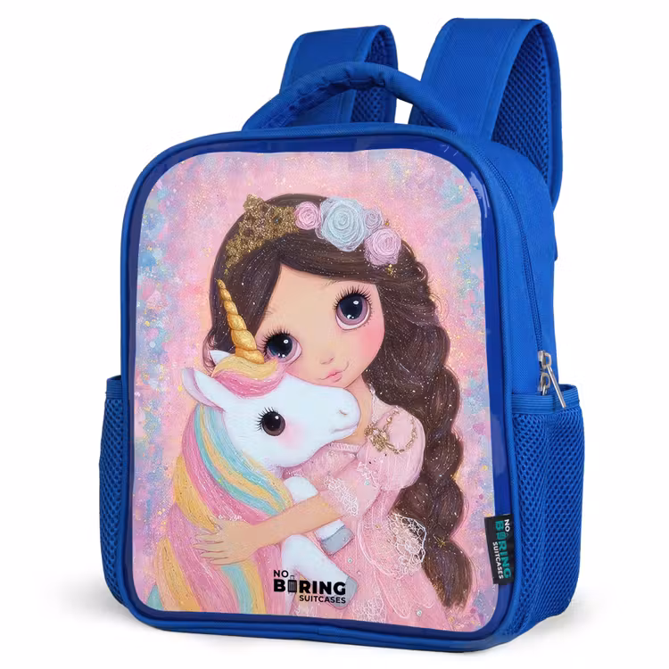 Kids backpack - Blue - Girl - Unicorn - Glitter — 3