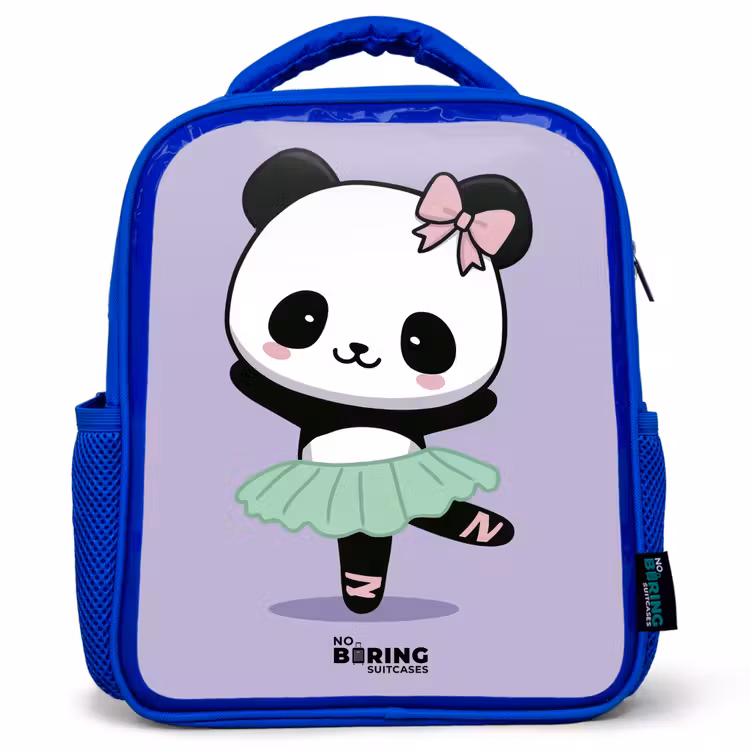 Kids backpack - Blue - Kawai - Ballet - Panda — 1