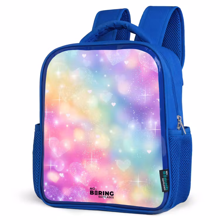 Kids backpack - Blue - Light - Rainbow - Hearts — 3