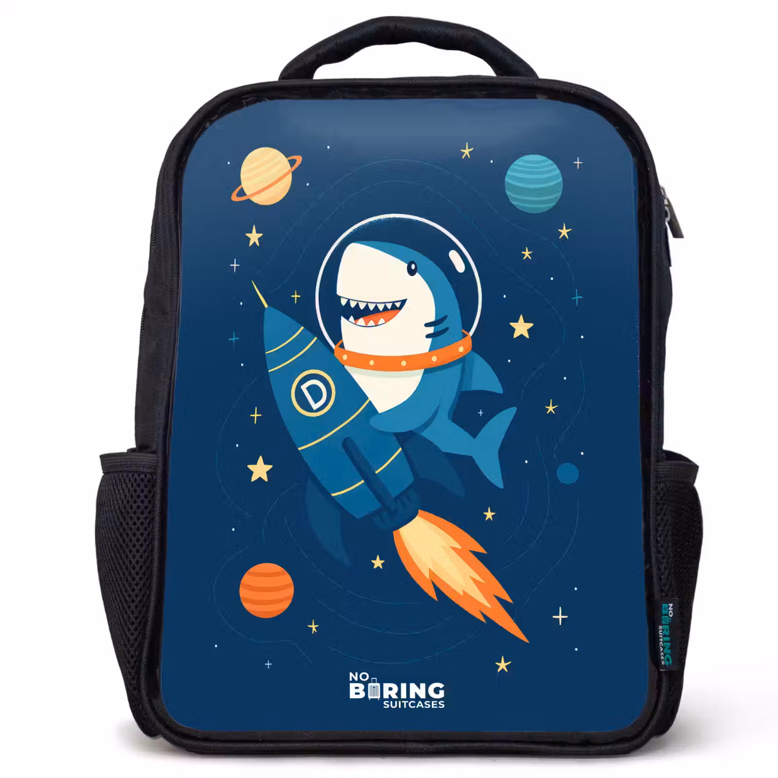 Kids backpack - Black - Animal - Space - Planet - Rocket — 1