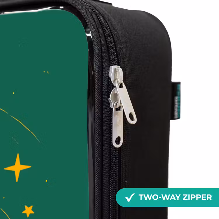 Children's suitcase - Dino - Planet - Stars - Green — 5