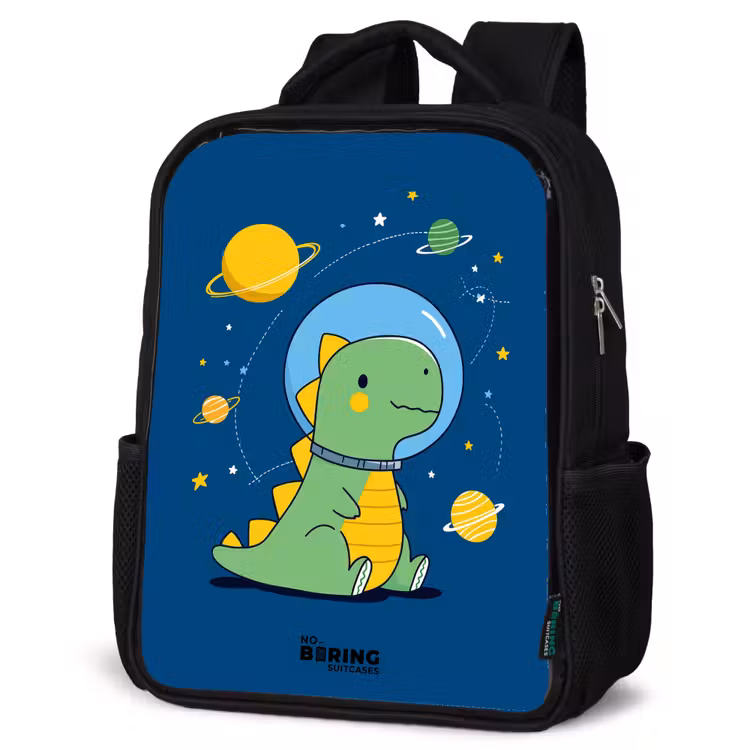 Kids backpack - Black - Dino - Planet - Star - Blue — 4