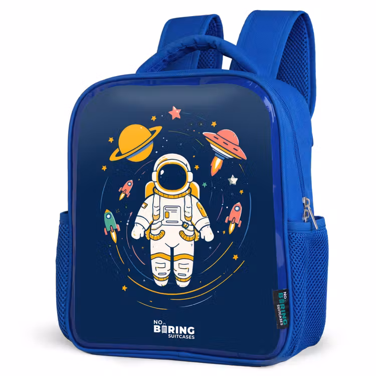 Kids backpack - Blue - Astronaut - Planet - Stars - Rocket — 3