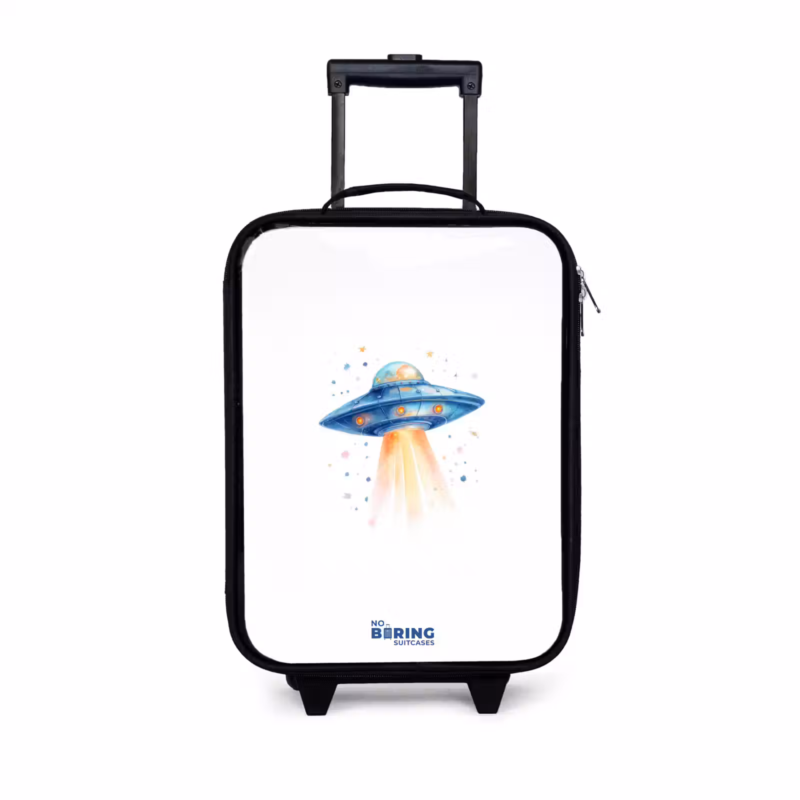 Children's suitcase - Blue spaceship with beam of light — 1
