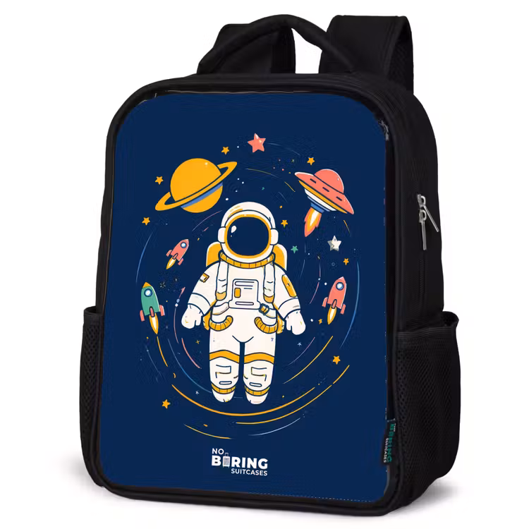 Kids backpack - Black - Astronaut - Planet - Stars - Rocket — 4
