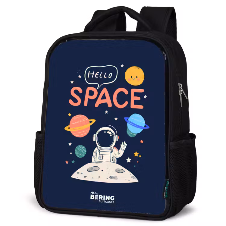 Kids backpack - Black - Astronaut - Quote - Planets - Stars — 4