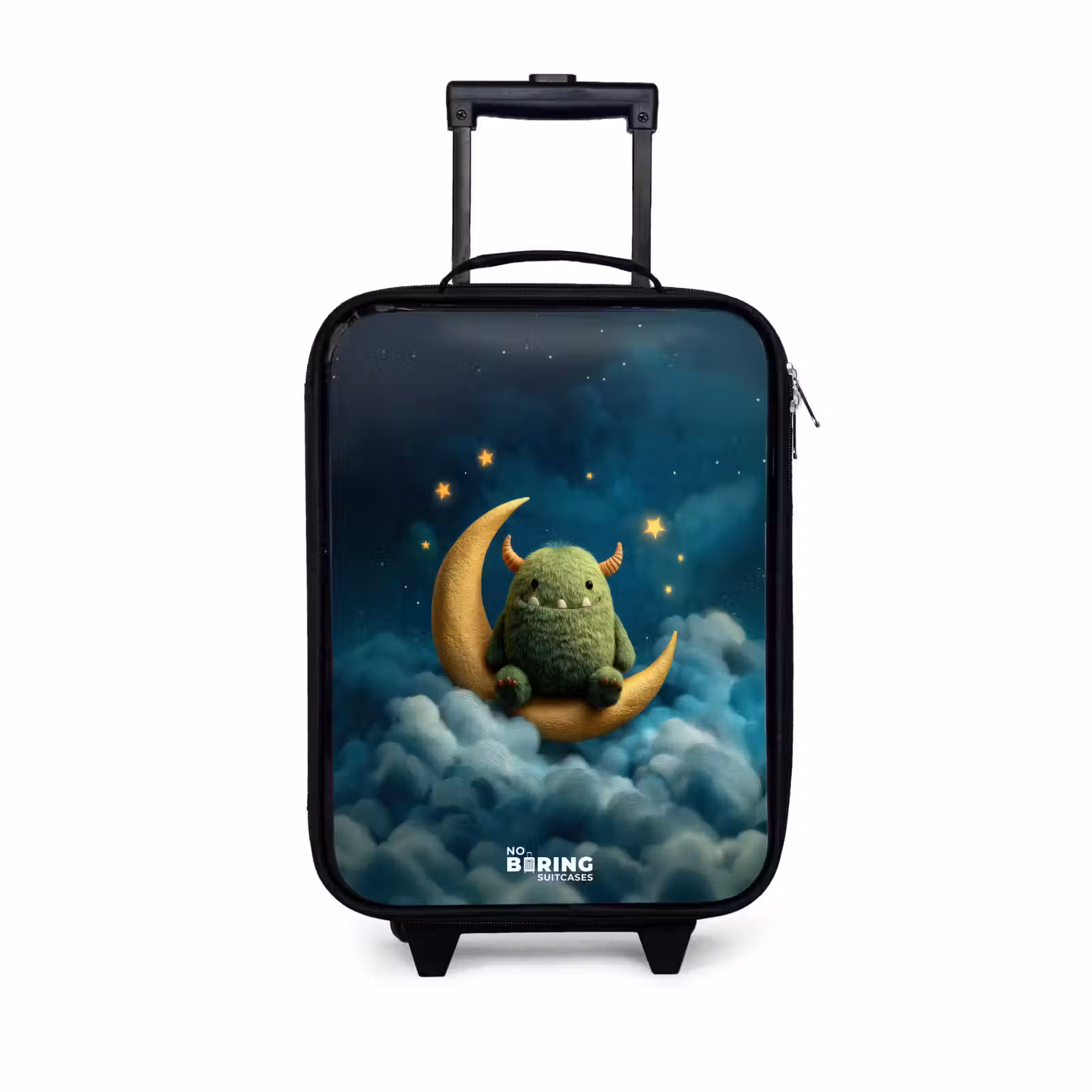 Children's suitcase - Green monster on crescent moon — 1