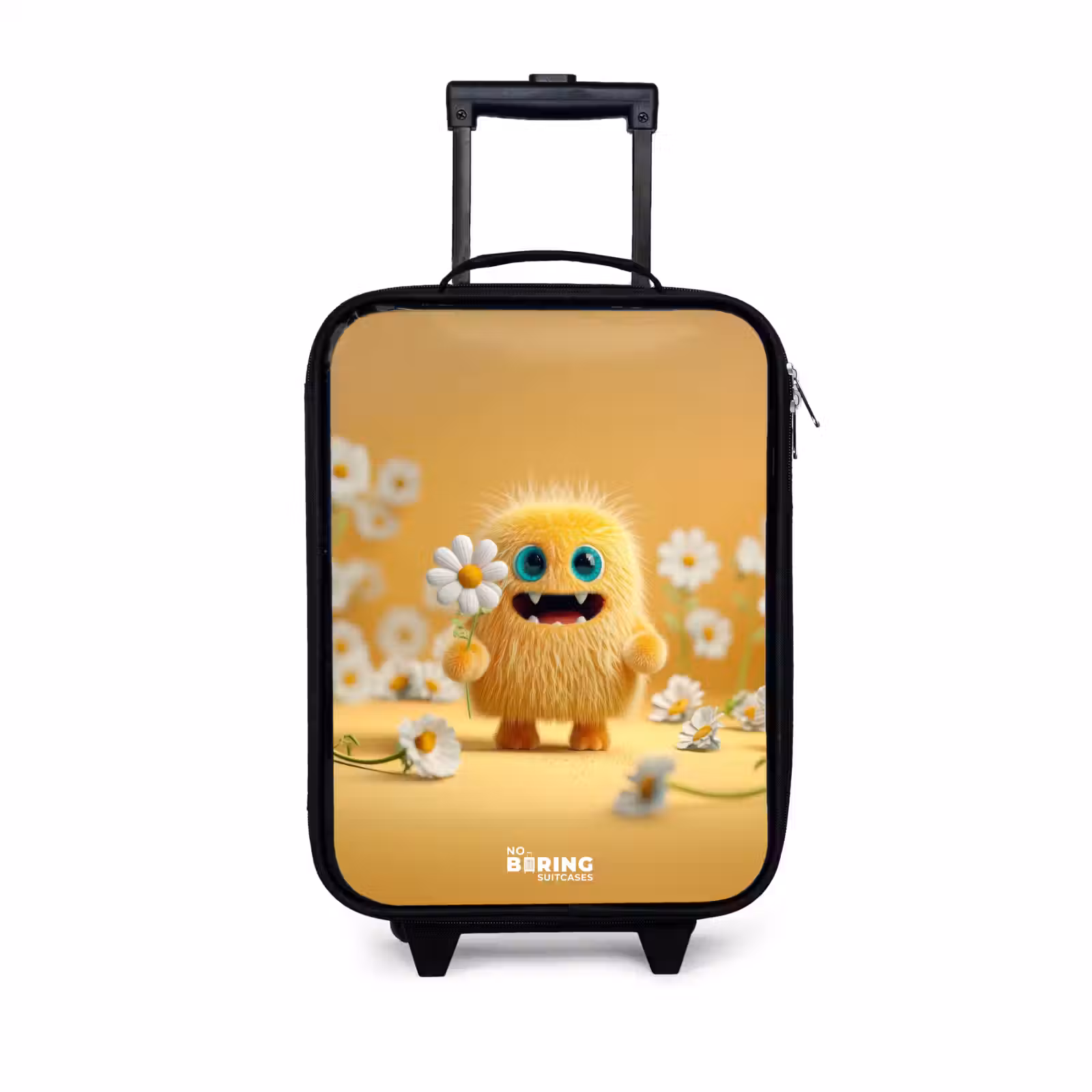 Children's suitcase - Monster - Creature - Flower - Yellow — 1