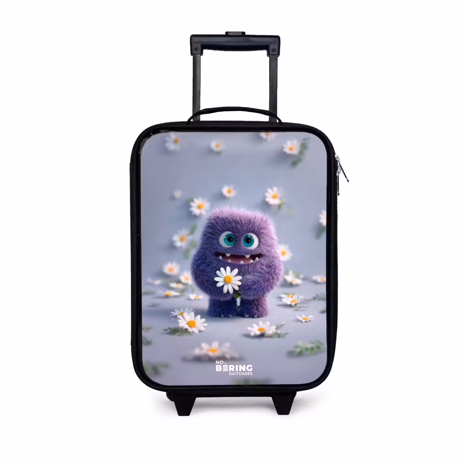Children's suitcase - Purple Fluffy Friend with Daisy — 1