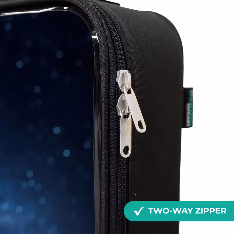 Children's suitcase - Blue alien creature under starry sky — 5