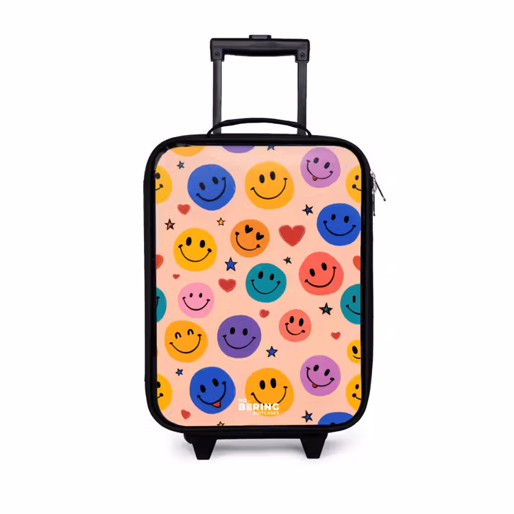 Children's suitcase - Cheerful Smiley Pattern — 1